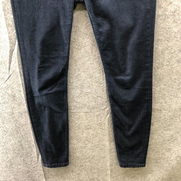Burberry Brit Foxton Skinny Jeans Womens 27 Dark Wash Blue Zip Ankle Low Rise - Picture 4 of 16